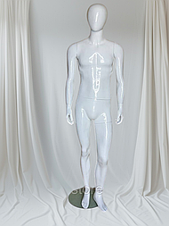 Манекен чоловічий моделі лакований білий