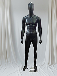 Чоловічий манекен чорний матовий