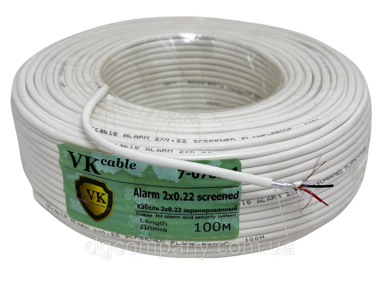 Кабель сигнальний Alarm 2х0,22 в екрані (СА), 100 м
