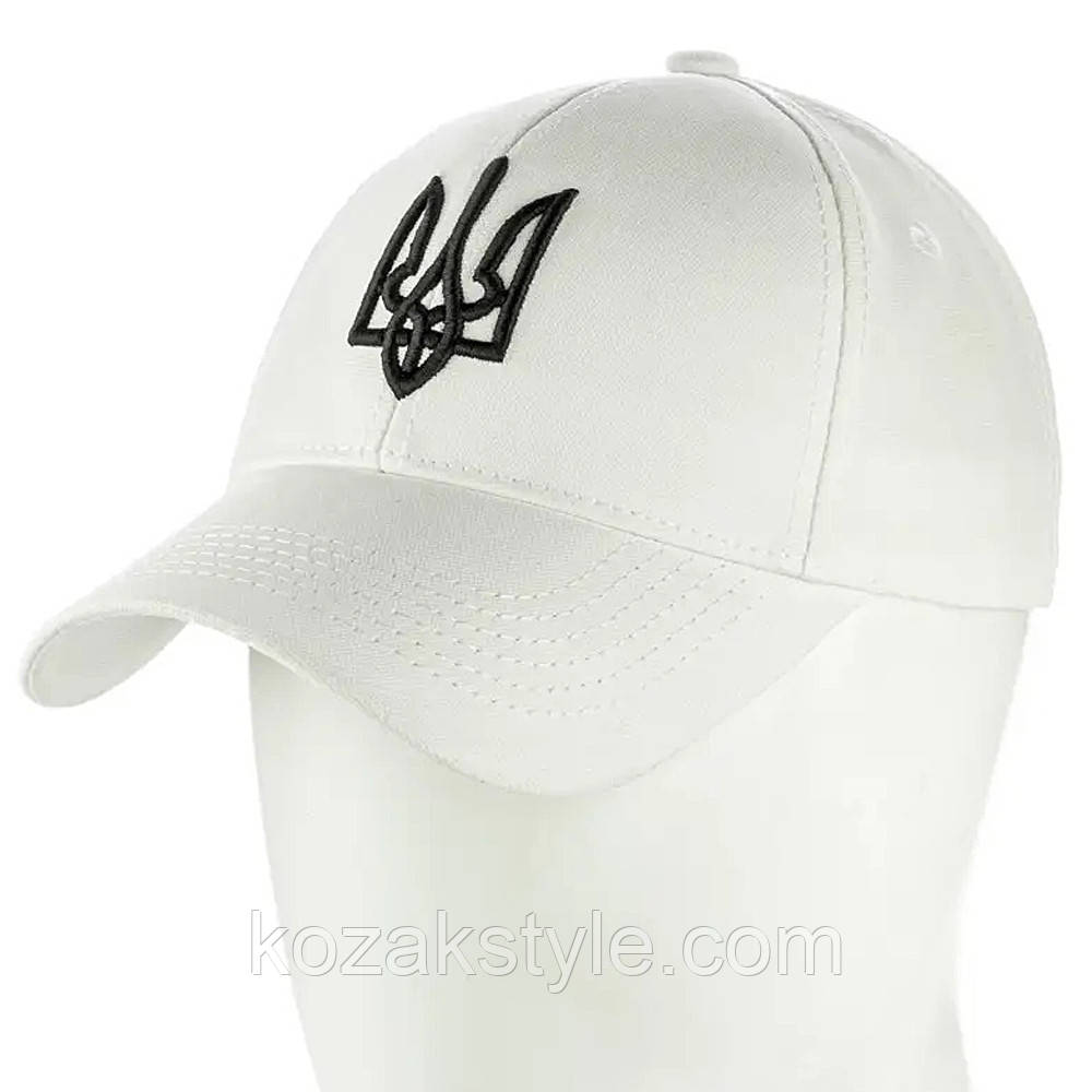 Бейсболка Тризуб біла р. 55-57.
