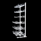 Торговий сітчастий стелаж 6 кошиків 80 см, фото 2