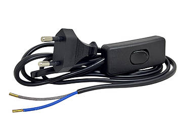 Шнур з вимикачем 1.5м TCom чорний