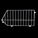 Кошик 260х700х390мм білий Стелаж сітчастий з кошиків, металевий підлоговий для торгівлі, фото 3