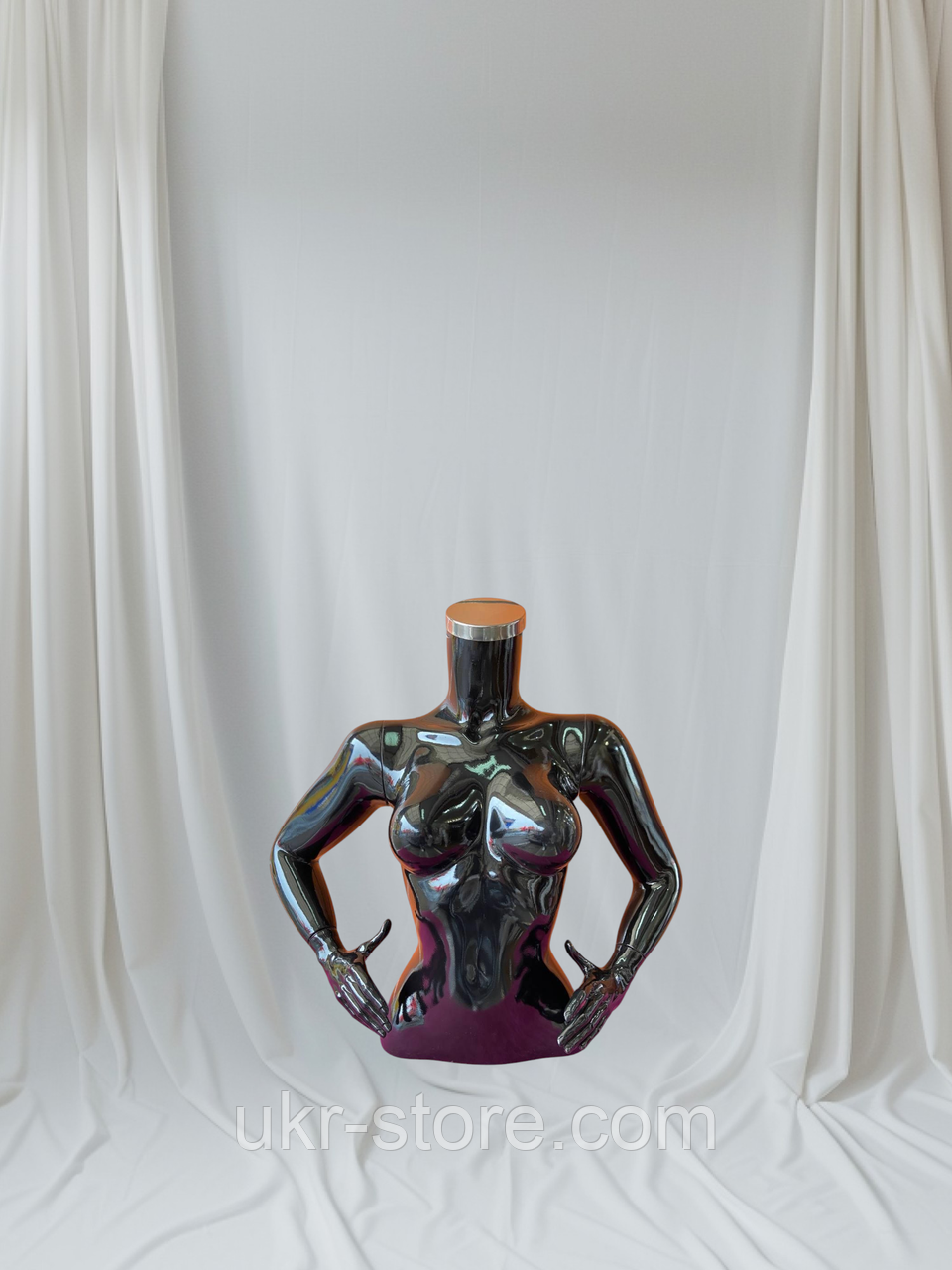 Торс гіпсовий жіночий чорний, фото 1