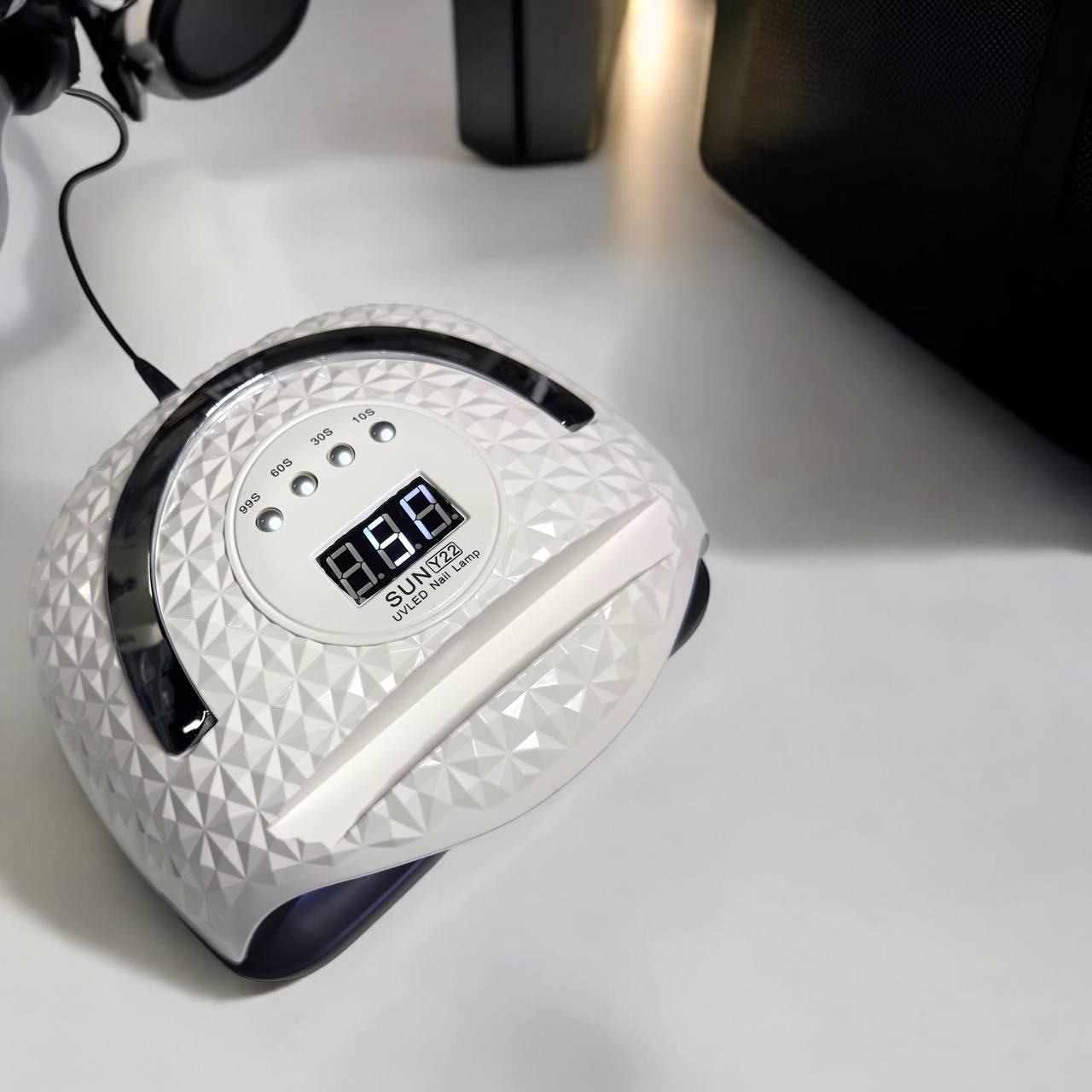 Лампа UV/LED для манікюру Y22, 248 вт біла (з тримачем для телефону)