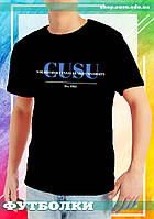 Футболка з друком "CUSU", чорна (чоловіча)