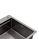 Кухонна мийка Kroner KRP Schwarze - 6350HM PVD (3.0/1.0 мм), фото 6