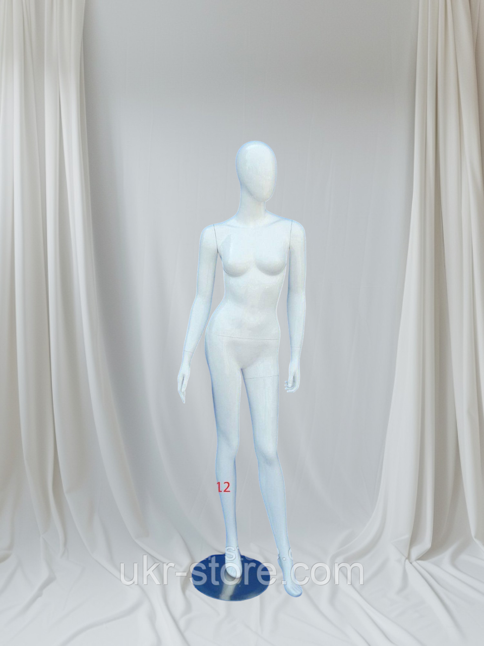Білий манекен жіночий лакований, фото 1
