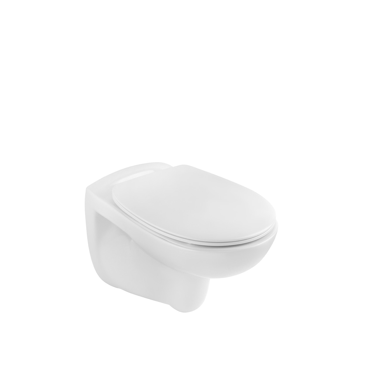 Унітаз підвісний безобідковий Kroner Oker WHI533536 RIMLESS з сидінням (KO533536WHIR), фото 1