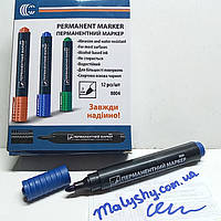 Маркер перманентний товстий "Color-it" PERMANENT MARKER / синій / 8004 / 1шт