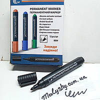 Маркер перманентний товстий "Color-it" PERMANENT MARKER / чорний / 8004 / 1шт