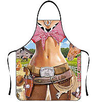 Фартух прикольний жіночий 73 на 57 см різнобарвний