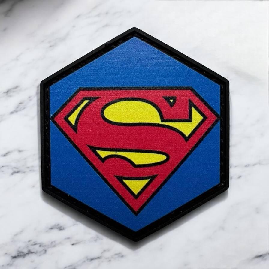 Шеврон гумовий пвх на липучці Супермен