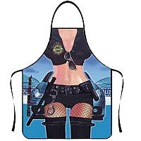 Фартух з приколом жінка поліцейська 70 на 55 см різнобарвний