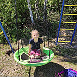 Гойдалка дитяча для будинку підвісна, Дитяча гойдалка гніздо 100 см, Гойдалка гніздо підвісна для дачі, фото 4