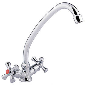 Змішувач для кухні Lidz Lamb 271F двохвентильний LDLAM271FCRM21889 Chrome Baumar - Завжди Вчасно