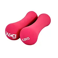 Гантелі неопренові вінілові 2 шт по 0.5 кг WCG Набір для фітнесу R_2496