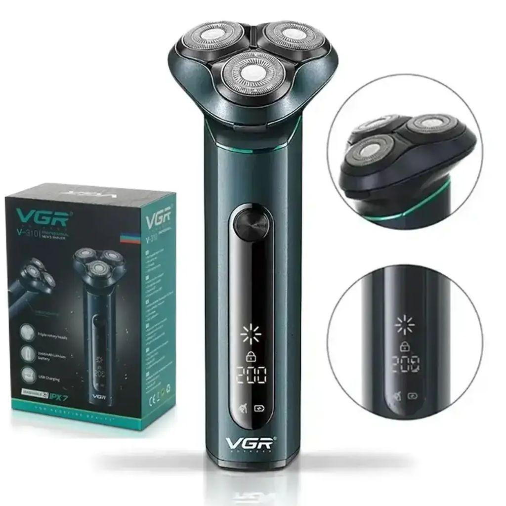 Електробритва VGR V-310 роторна водонепроникна чорний, фото 1