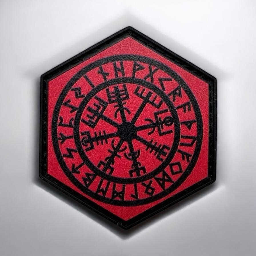 Шеврон гумовий пвх на липучці Шолом жаху з рунами