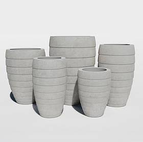 Бетонні вазони "Арко" кашпо для квітів, кущів та дерев, для вулиці, саду, дачі та тераси