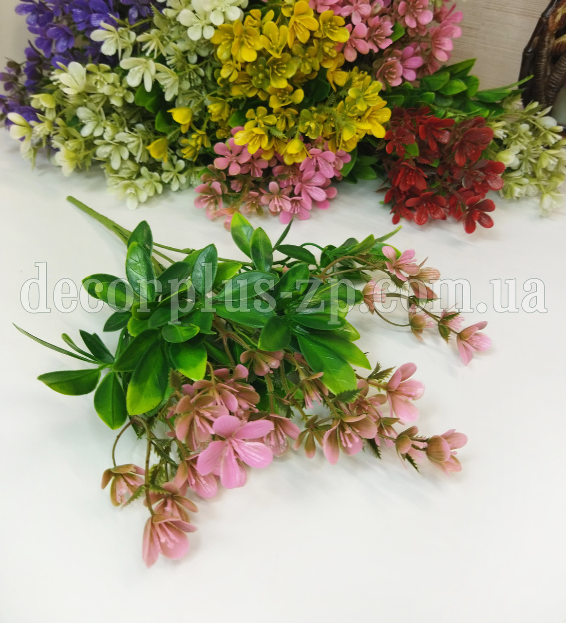 Букет квітів лугових (5 гілок). Рожевий, фото 1