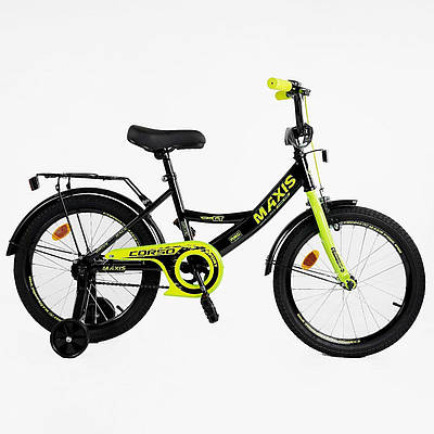 Дитячий спортивний велосипед фетбайк 20" унісекс Ручне ножне гальмо багажник дзвінок приставні колеса сталь