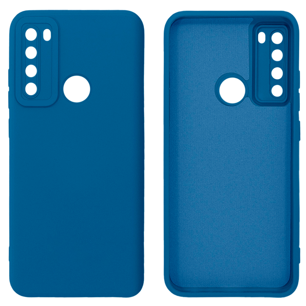 Чохол Silicone case Camera Protective для Xiaomi Redmi Note 8 (16) синій Blue, фото 1