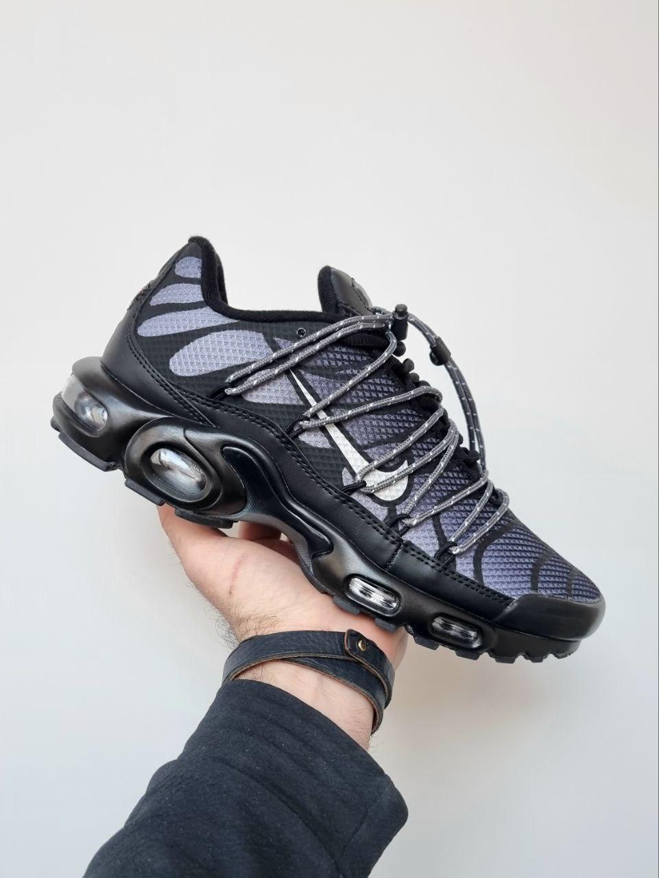Чоловічі Кросівки Nike Air Max TN Plus Lace Toggle Grey / Найк Аїр Макс ТН Плюс Лайс Тогл Сірі