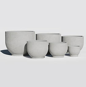 Бетонні вазони "Тіволі" кашпо для квітів, кущів та дерев, для вулиці, саду, дачі та тераси