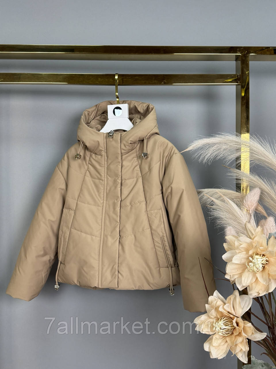 Куртка дитяча демісезонна з капюшоном на дівчинку 104-128 см (5кв) "DFK" недорого від прямого постачальника