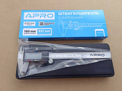 Штангенциркуль електронний 150-мм пластиковий корпус (батарея 1,5В) APRO 510165