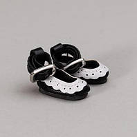 Туфлі для ляльки з ремінцем ажур 2.7*1.2 см Чорні