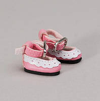 Туфлі для ляльки з ремінцем ажур 2.7*1.2 см Рожеві