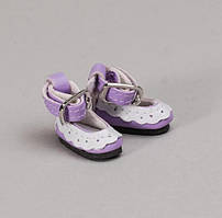 Туфлі для ляльки з ремінцем ажур 2.7*1.2 см Бузкові