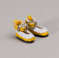 Туфлі для ляльки з ремінцем ажур 2.7*1.2 см Жовті