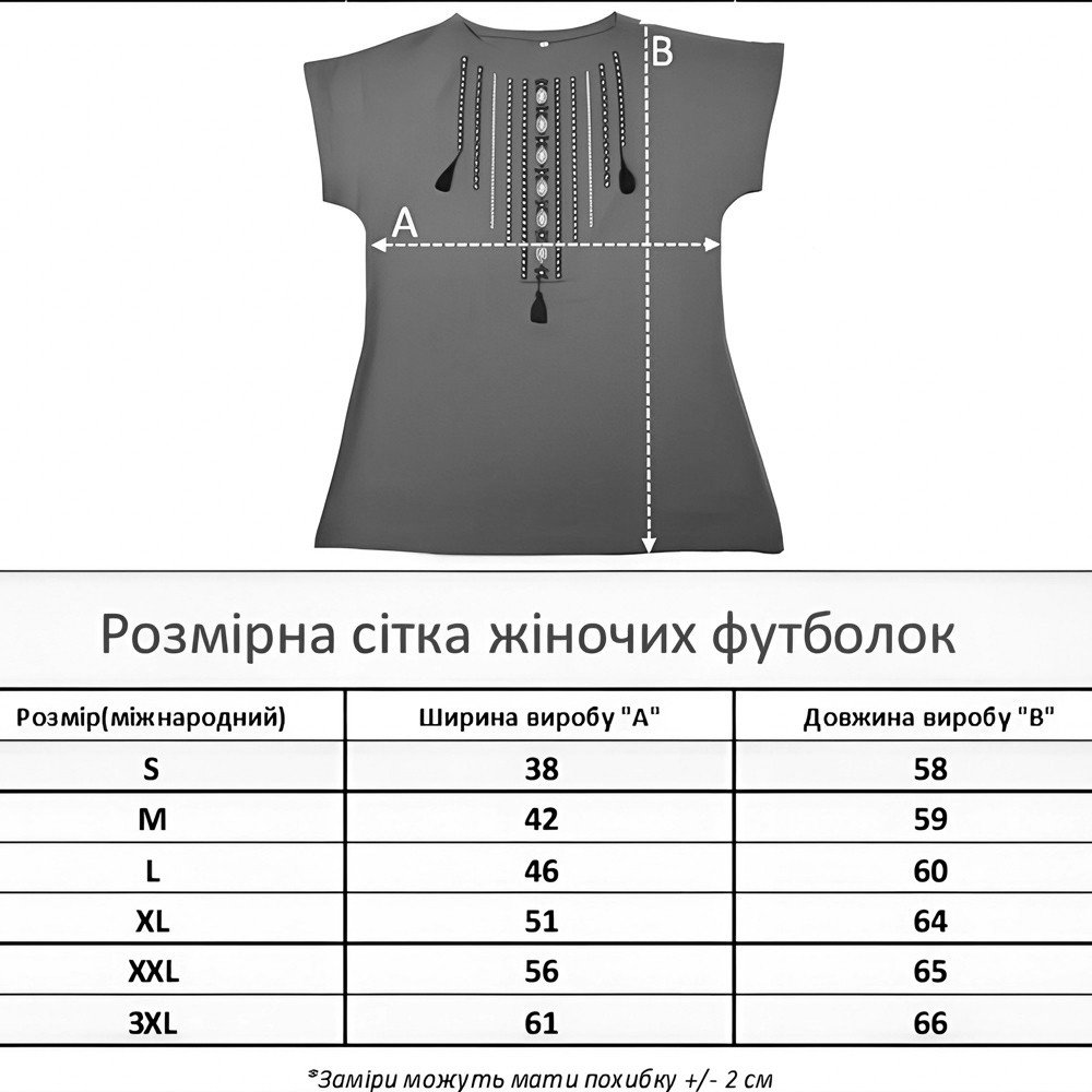 Таблиця розмерів