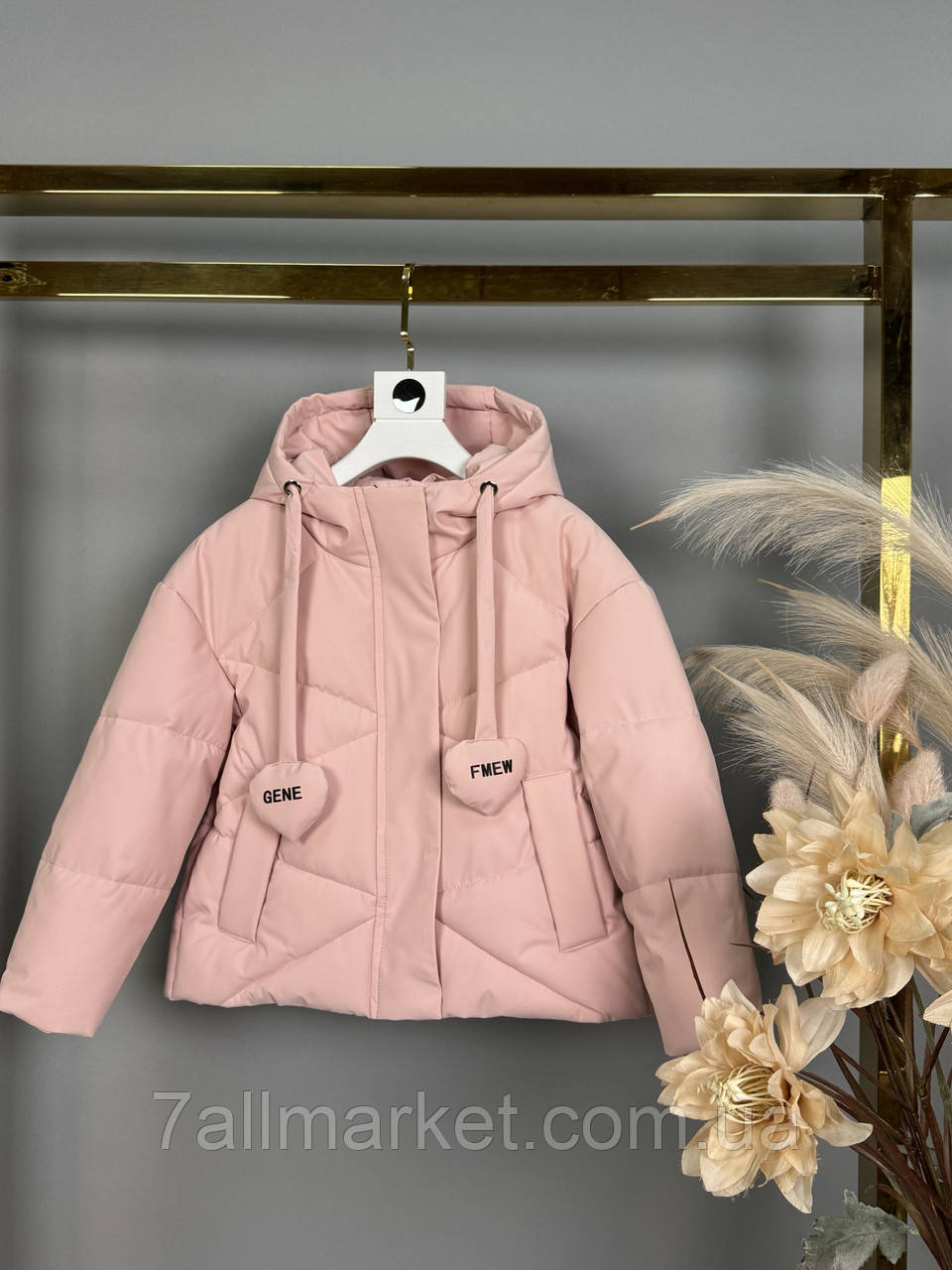 Куртка дитяча демісезонна з капюшоном на дівчинку 104-128 см (4цв) "DFK" недорого від прямого постачальника