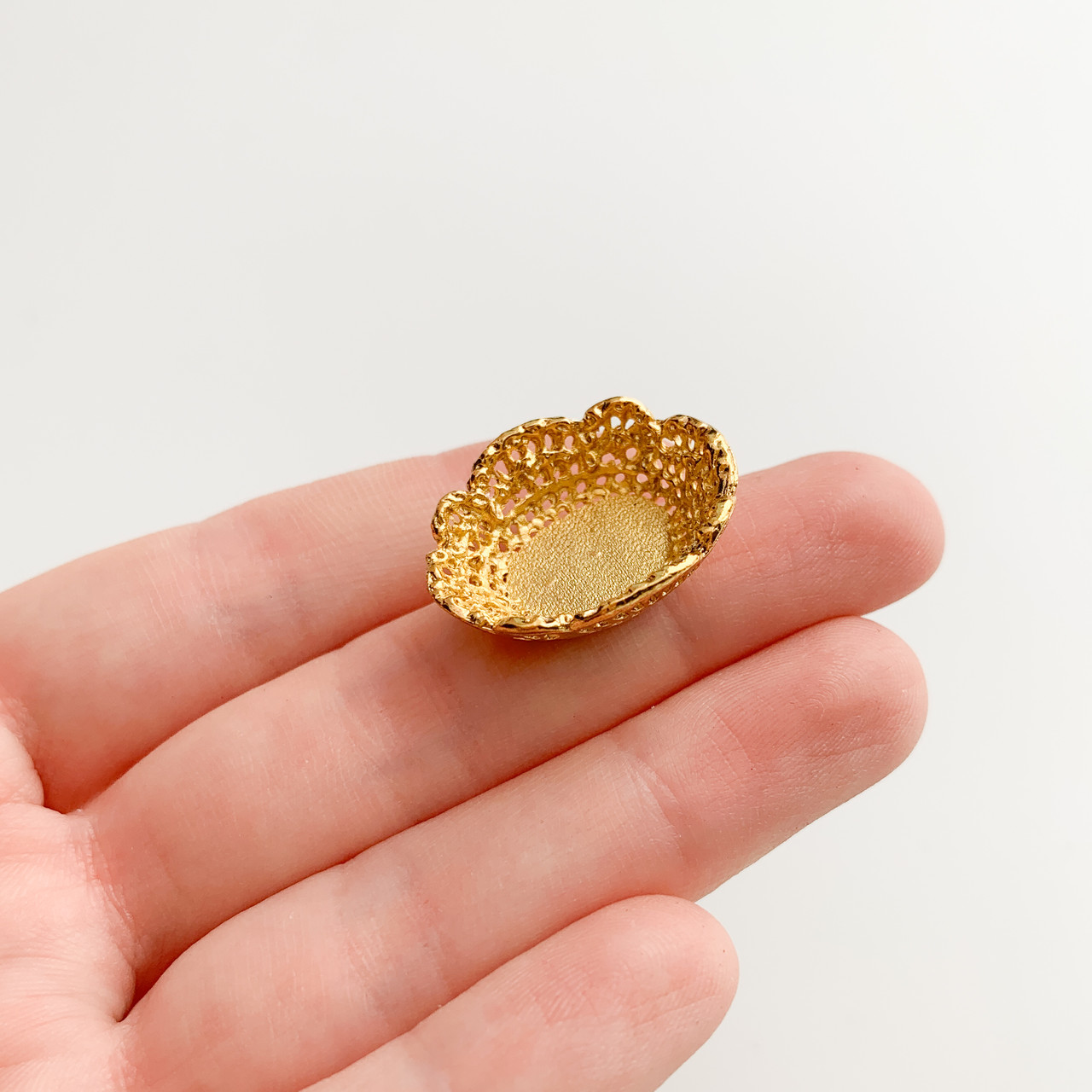 Мініатюра таця для фруктів 2.3*1.9 см Золото, фото 1