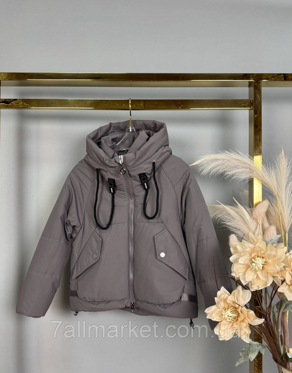 Куртка підліткова демісезонна з капюшоном на дівчинку 122-146 см (4цв)"DFK "недорого від прямого постачальника