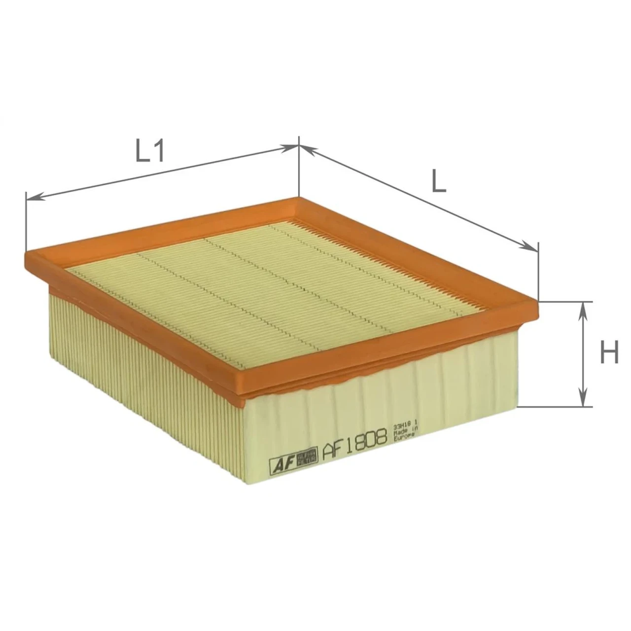 Фільтр повітряний ALPHA FILTER Citroen Xsara Picasso, Peugeot 206, Peugeot 306 (AF1808), фото 1