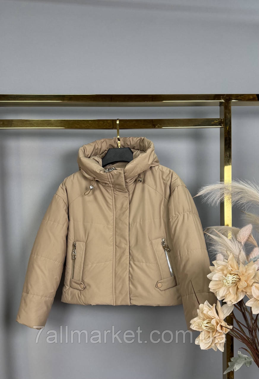 Куртка дитяча демісезонна з капюшоном на дівчинку 134-158 см (5кв) "DFK" недорого від прямого постачальника