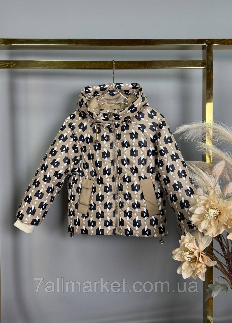 Куртка дитяча демісезонна з капюшоном на дівчинку 110-134 см (2кв) "DFK" недорого від прямого постачальника, фото 1