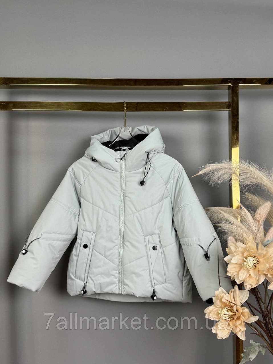 Куртка підліткова демісезонна з капюшоном на дівчинку 122-146 см (3цв)"DFK "недорого від прямого постачальника
