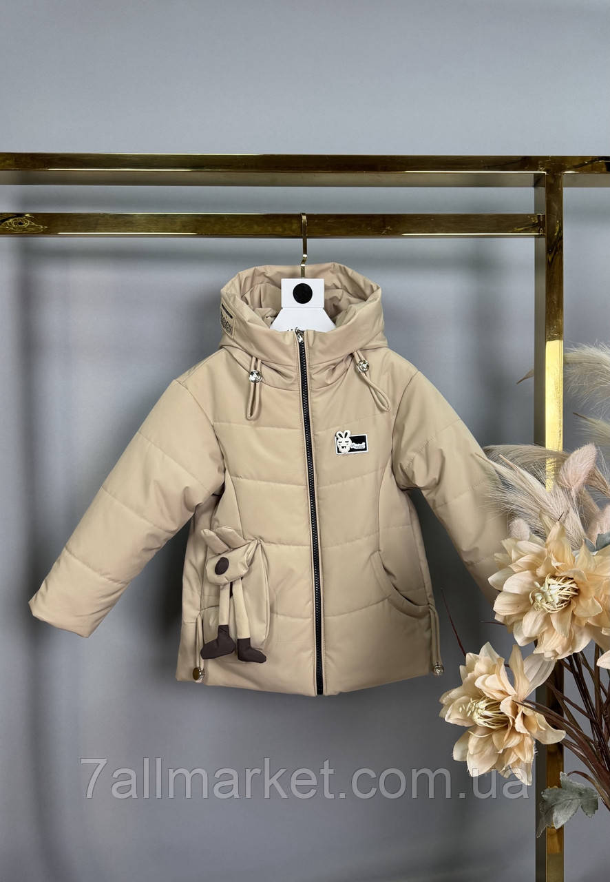 Куртка дитяча демісезонна з капюшоном на дівчинку 98-122 см (4цв) "DFK" недорого від прямого постачальника, фото 1