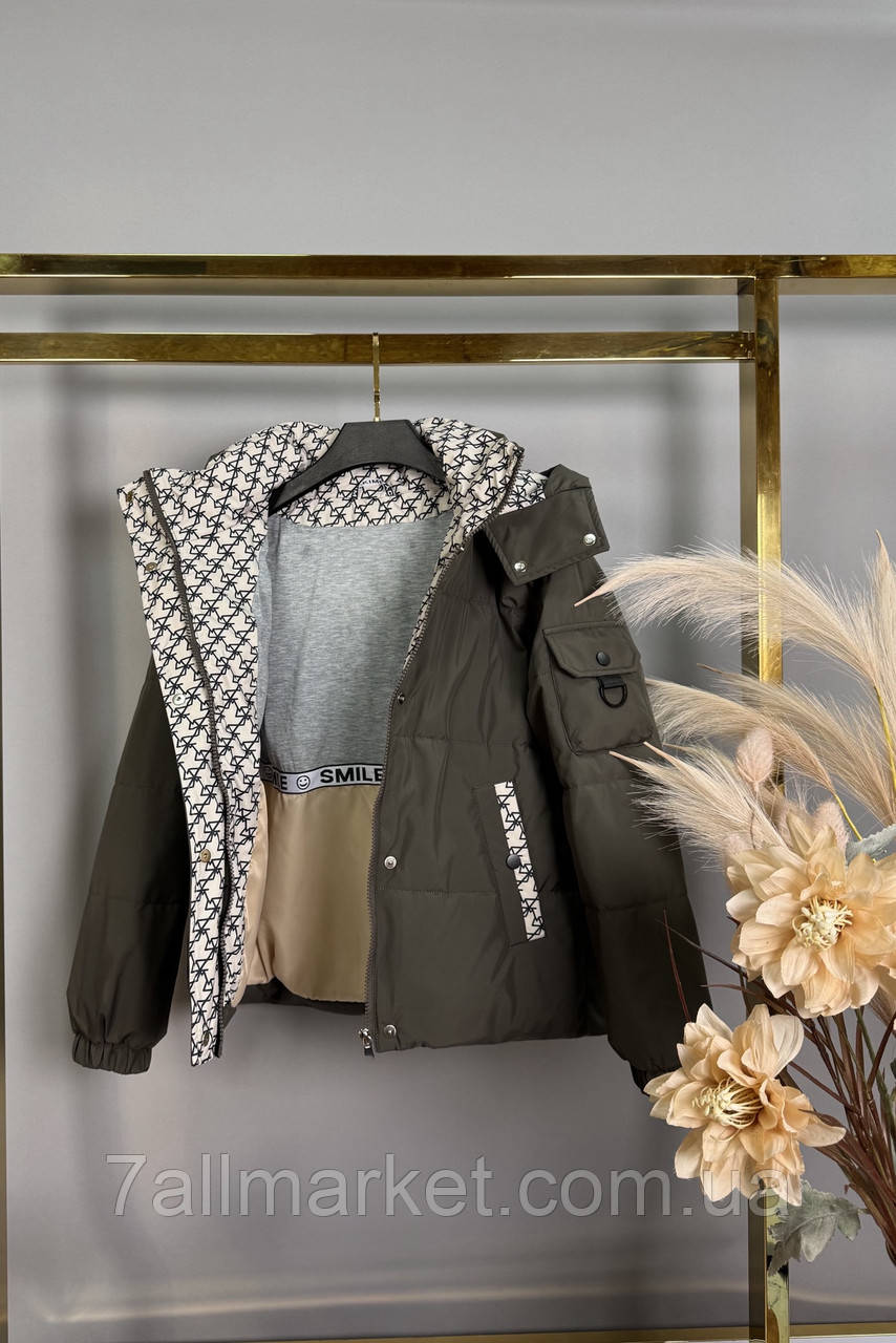 Куртка-жилетка підліткова демісезонна на дівчинку 140-164 см (4цв) "DFK" недорого від прямого постачальника, фото 1