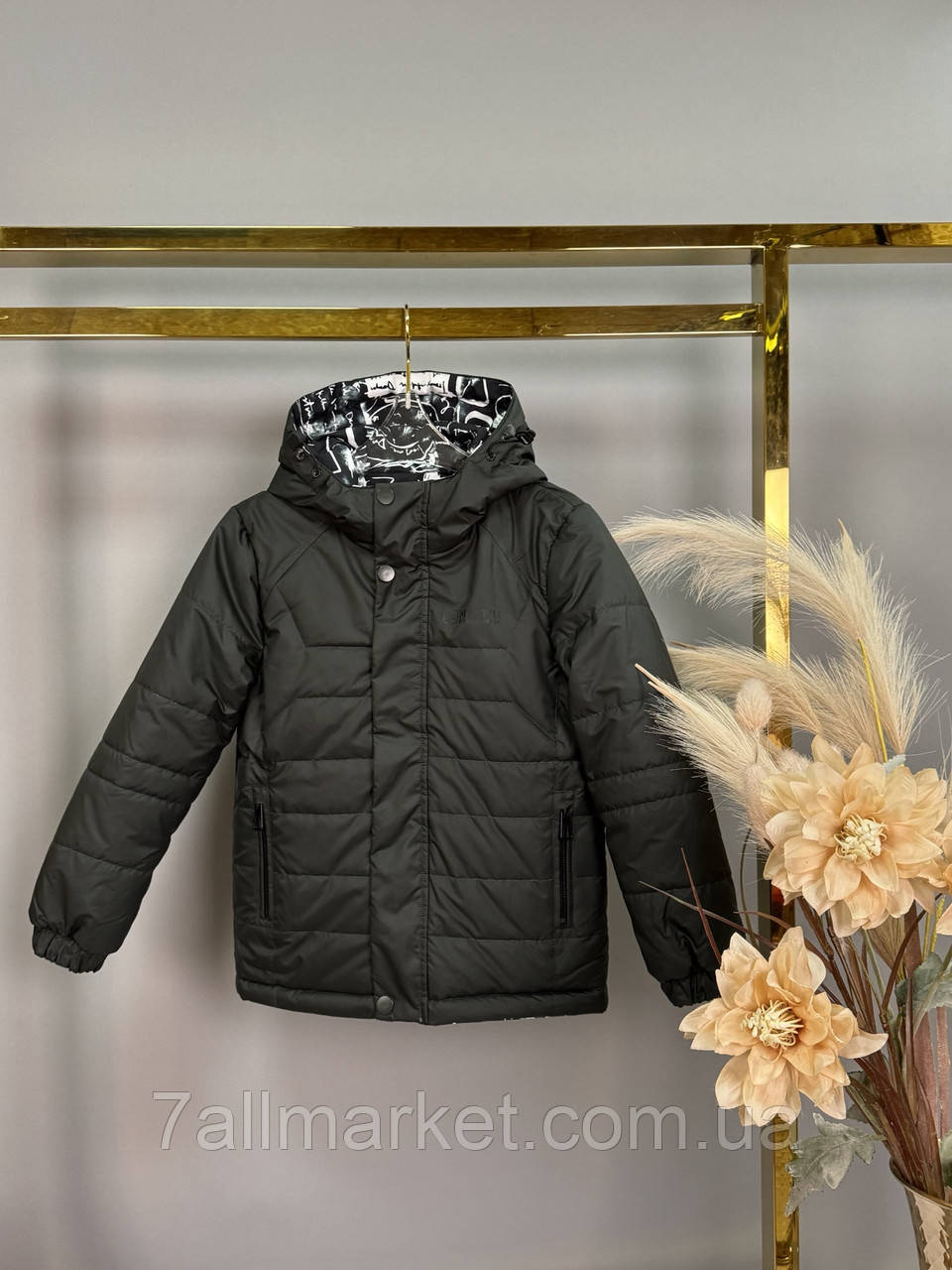 Куртка дитяча демісезонна двостороння на хлопчика 116-140 см (3кв) "DFK" гуртом від прямого постачальника, фото 1