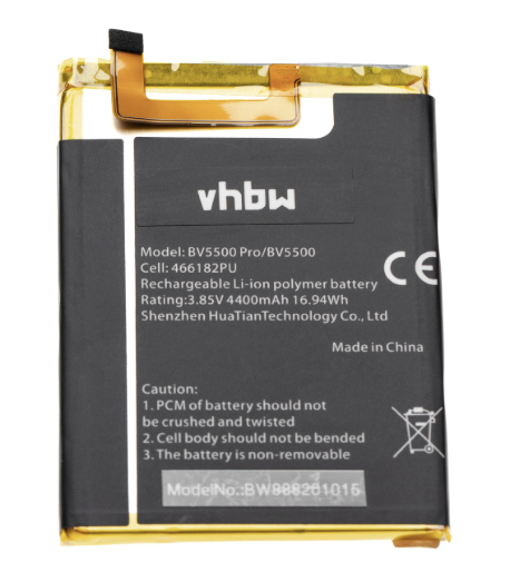 Акумулятор (батарея) 466182PU, Blackview BV5500 /BV5500 Pro, 4400mAh