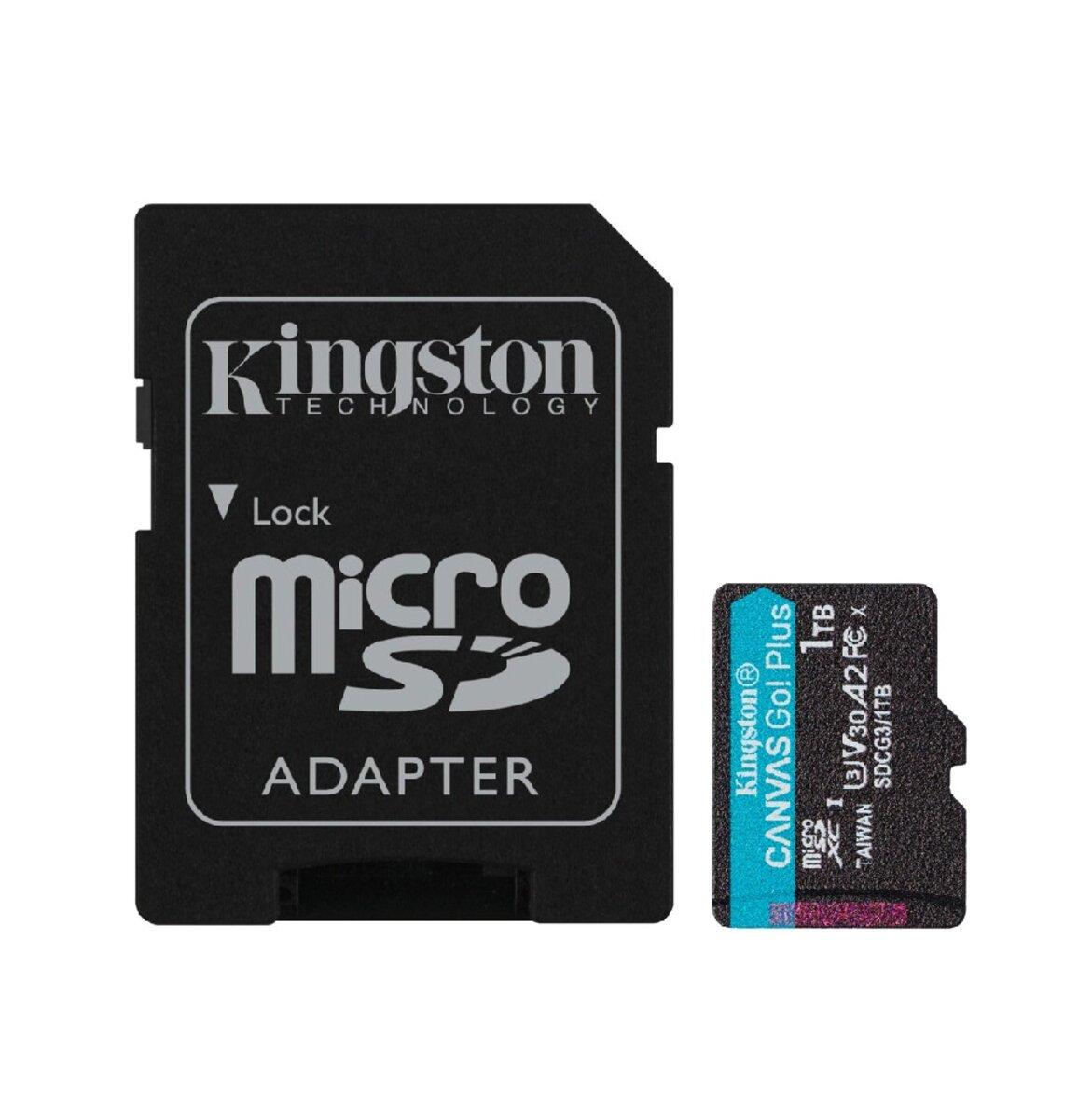 Карта пам'яті microSDXC (UHS-1 U3) Kingston Canvas Go Plus 1TB class 10 A2 V30 (R170MB/s, W90MB/s) (adapter