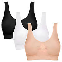 Комплект бесшовных бюстгальтеров 3шт (Размеры M-3XL), Ahh Bra / Бесшовный топ / Бесшовный лифчик