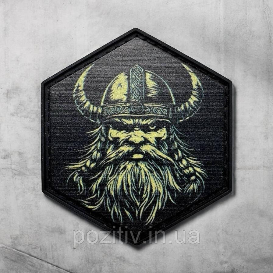 Шеврон гумовий пвх на липучці Viking Вікінг, фото 1